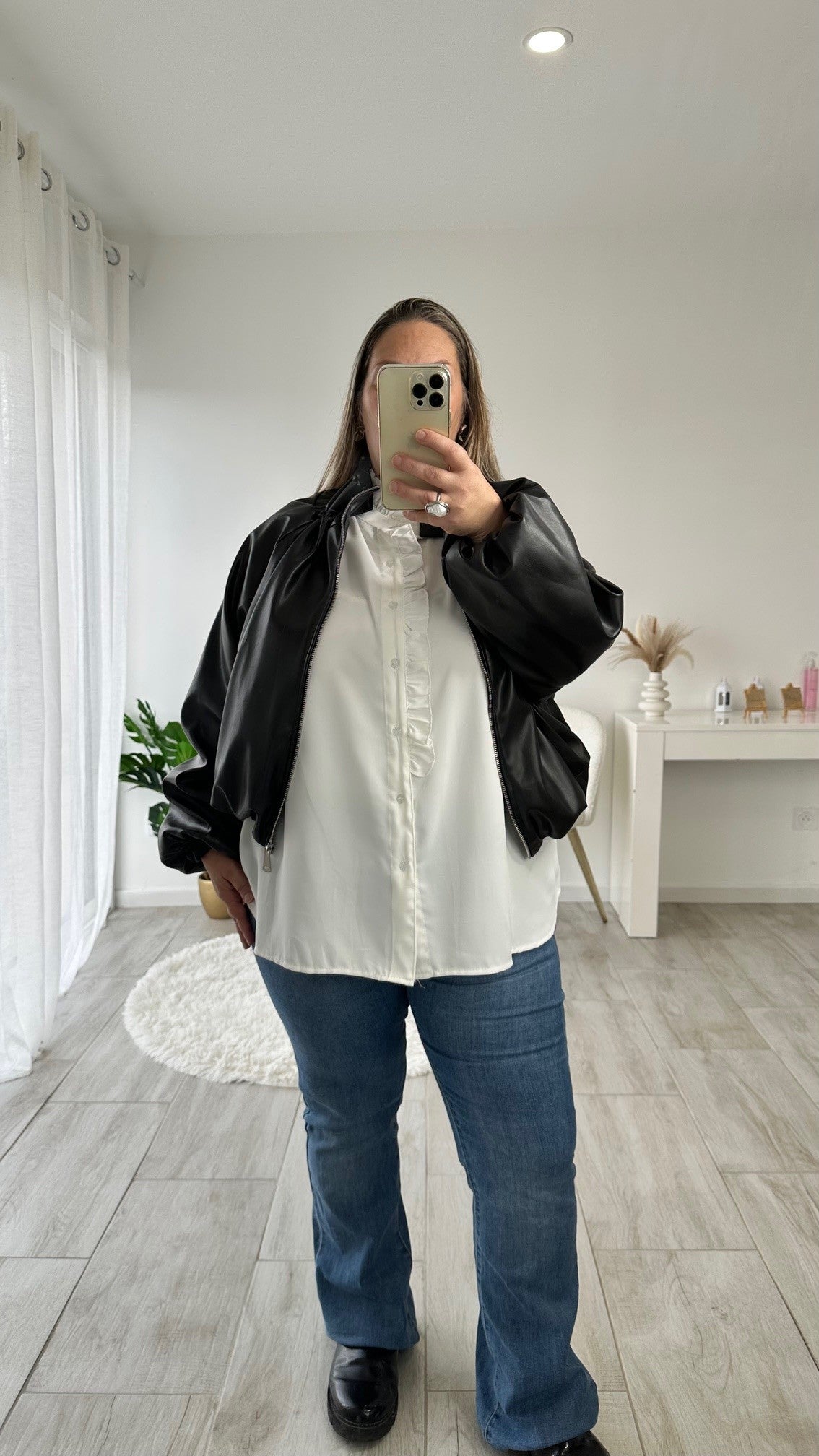 Veste effet cuir