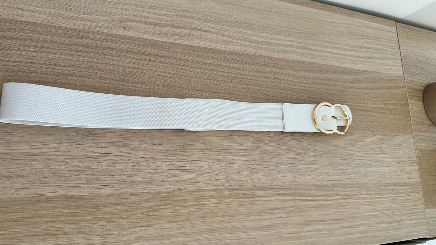 Ceinture élastique boucle dorée ajustable