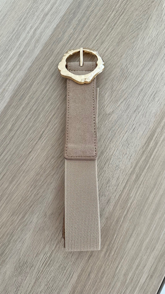 Ceinture élastique boucle dorée ajustable